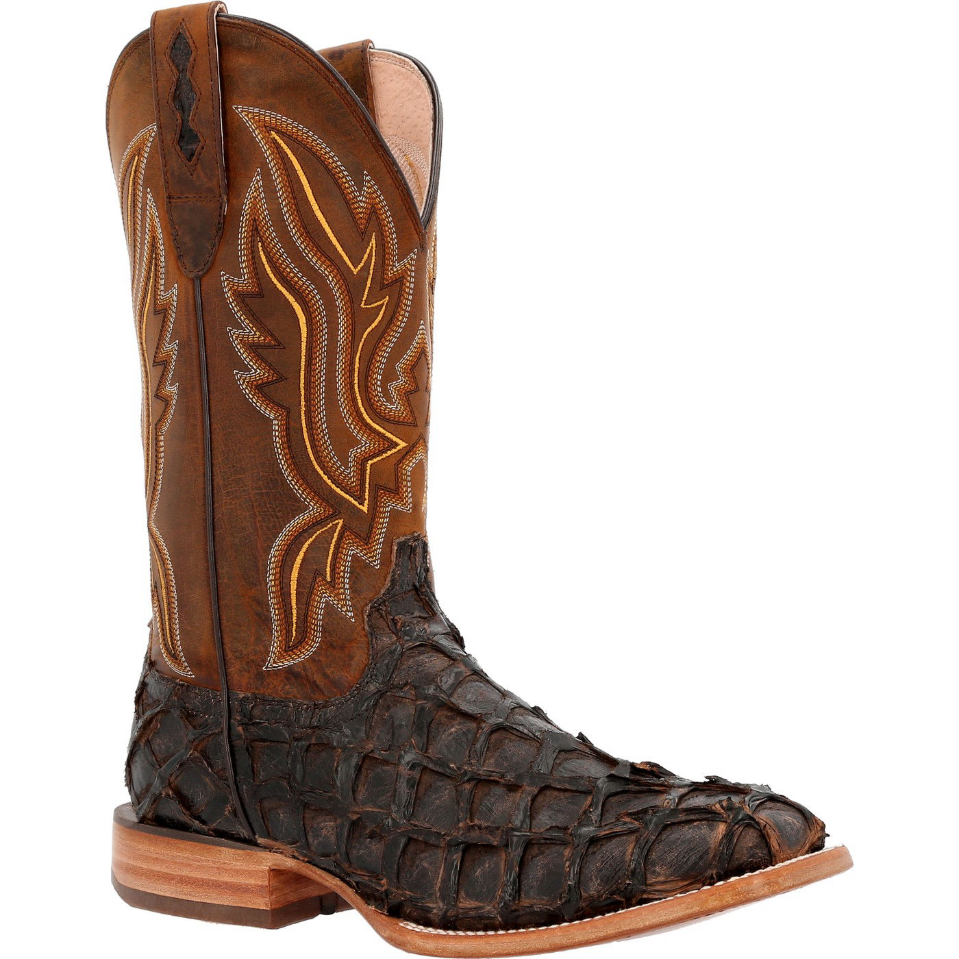 Durango® Premium Exotics Dark Brown Pirarucu Western Boot