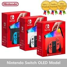 Nintendo Switch OLED Model Handheld Console 64GB - White / Neon / Mario Red =