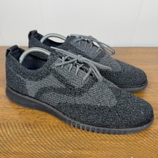 Cole Haan Shoes Mens 10 Black Gray 2.ZERØGRAND Stitchlite Wingtip Oxford C27563