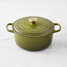 Le Creuset Signature Enameled Cast Iron Round Dutch Oven, Olive, 5.5 Qt/7.25 Qt.
