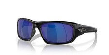 New Oakley Valve Sunglasses Polished Black Deep Blue Iridium Polarized OO9236-12