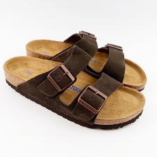 Birkenstock Arizona Mocha Suede Leather With Soft Footbed Unisex Shoes All Size