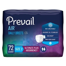 Prevail Air Adult Incontinence Brief Size 2 / Large Heavy Absorbency Breathable (Open box)