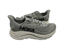 Hoka Men's Clifton 10 Lace Up Athletic Running Shoes Gray/Black Size:10 80Y