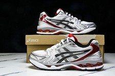 AS*CS Gel-Kayano 14 White Classic Red 1201A019-103 Men's Shoes Size 4-11