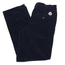 $840 Moncler Pantelone Sportivo Blue Jogger Corduroy Pants Mens Size 32 (EU 48)