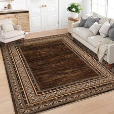 ✨Area Rug Living Room 8x10ft Vintage Bordered Washable Rugs Non Slip Soft Mats
