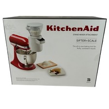 KitchenAid Stand Mixer Attachment Sifter and Scale White KSMSFTA New in Box