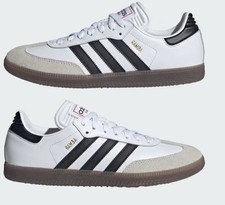 adidas Samba Men’s Size 9.5 Indoor Soccer Shoes White Black Women’s 10.5 IH6001