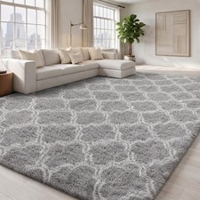Large Plush Shaggy Area Rug – Soft, Non-Slip Carpet for Living Room & Bedroom