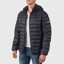 Alpine Swiss Men’s Lightweight Puffer Jacket with Removable Hood | Milo Winter (New without tags)