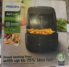 Open box Philips Viva Collection TurboStar Airfryer, Black (HD9621)