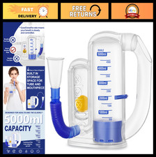 Lung Exerciser Device - 5000ml Deep Breathing Trainer with Flow Rate Indicator f