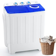 Clickoods 28lbs Portable Washing Machine Twin Tub Washer Compact