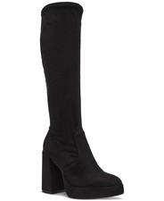 Steve Madden Women's Twain Block Heel Boots - Black - Size 9 - Microsuede