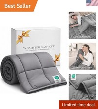 20lbs Queen Size Weighted Blanket - Soft Cooling, Breathable, Machine Washable