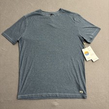 Vuori Strato Tech Tee Cloud Heather Blue Mens Large Casual Athleisure NWT $54