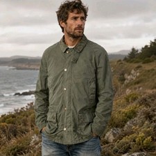 NWT Barbour Ashby Casual Coat Sz M Agave Olive Green Utility Jacket Heritage