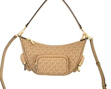 Michael Kors Merritt Small Convertible Pocket Crossbody Shoulder Bag MK Camel