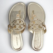 Tory Burch Miller Metallic Sandal Women's Shoes Size 7/8/9/10 - Spark Gold (New without box)