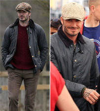 Charcoal Grey~ BECKHAM's Fav ~ BARBOUR ASHBY Wax Cotton Jacket MSRP $425