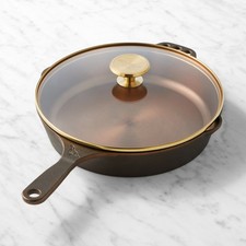 Smithey Seasoned Cast Iron Classic Skillet with Lid, 10" & 12"