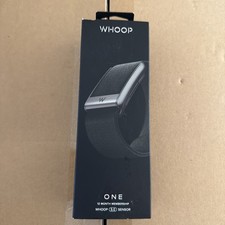BRAND NEW WHOOP ONE 5.0 SENSOR Fitness Tracker Band -Black (12 Month Membership)