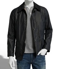 Barbour Men's Black Ashby Wax Jacket Windbreaker Raincoat Size XXL