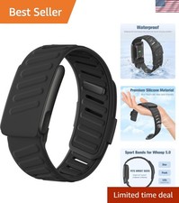 Adjustable Black Silicone Sport Band for Whoop 5.0 - Ideal for All Occasions