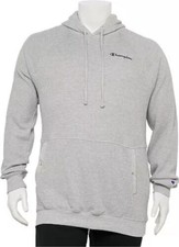 Champion Brushed Waffle Hoodie Sweatshirt Mens Snap Closure Pockets XL Tall Gray