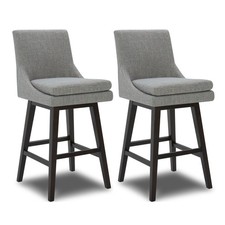 CHITA Bar Height Swivel Bar Stools Set of 2, 30" Double Cushion, Comfortable
