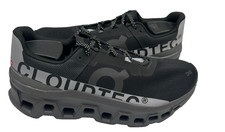 On Cloud Men's CloudMonster Lace Up Athletic Running Shoes Black Size:9.5 78O