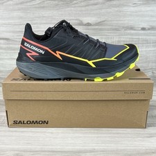 Salomon Thundercross Men's Sz 9 Trail Running Shoe Black Yellow Orange 472954