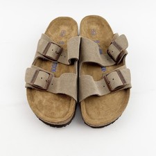 Birkenstock Arizona Soft Footbed Suede Leather Sandals Taupe EU37-45 Size New