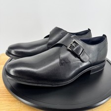 NEW Cole Haan Mens Grand.OS Black Leather Single Monk Strap Dress Shoes Size 12