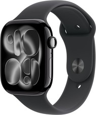 Apple Watch Series 11 (GPS + LTE) 46MM Jet Black Aluminum Case Black Sport Band (Certified Refurbished)