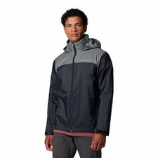 Columbia Men's Glennaker Lake II Waterproof Rain Jacket, Black/City Grey, (New without tags)