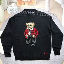 POLO RALPH LAUREN Polo Bear Black Knit Sweater Men's Size XL NWT Luxury