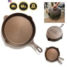Lightweight Cast Iron Skillet - 10.5” Pre-Seasoned Frying Pan