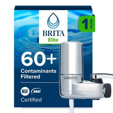 Brita Faucet Mount Water Filter System, Chrome, No-Wait Filtration, Easy Install (Open box)