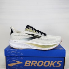 Brooks Ghost 17 Running Shoes Mens Size 11.5 White Black Tea Neutral Sneakers