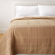 King+ Waffle Matelasse Quilt Camel - Threshold designed with Studio