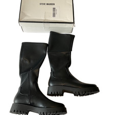 Steve Madden Labelle Boots Womens Size 10 Black Zip Riding (New without box)