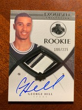 George Hill 2008-09 Upper Deck Exquisite Collection RC Auto Patch 196/225 RPA