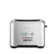 Breville A Bit More 2 Slice Stainless Steel Toaster: 1000W Silver Compact Design