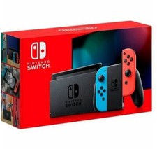 Nintendo Switch with Neon Blue and Neon Red Joy-Con