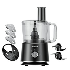 Tomeem Food Processor 600W, 12 Cup, Chop, Puree, Slice, Shred & Knead Dough