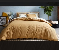 Brooklinen Luxe Sateen Duvet+Pillowcases Cott Set King/Cal.King Toffee $229 #559 (New without tags)