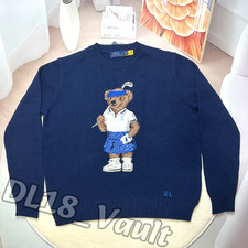 POLO RALPH LAUREN Polo Bear Golf Navy Knit Sweater Unisex Men Women Size XL NWT
