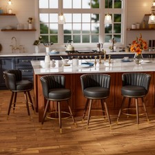 26'' Bar Stools Set of 4 Dining Chair Counter Height Stools Swivel Bar Stools